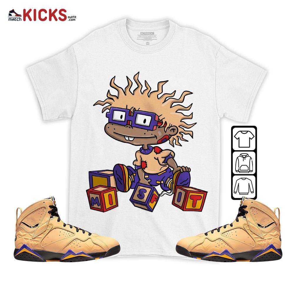 Chuckie Rugrats Misfit Sneaker Shirt Match Retro Vachetta Tan 7s, Jordan 7 SE Afrobeats MKO T-Shirt Chuckie Rugrats Misfit Sneaker Shirt Match Retro Vachetta Tan 7s, Jordan 7 SE Afrobeats MKO T-Shirt