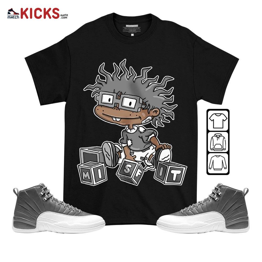 Chuckie Rugrats Misfit Sneaker Shirt Match Stealth 12s, Jordan 12 Retro Stealth MKO T-Shirt