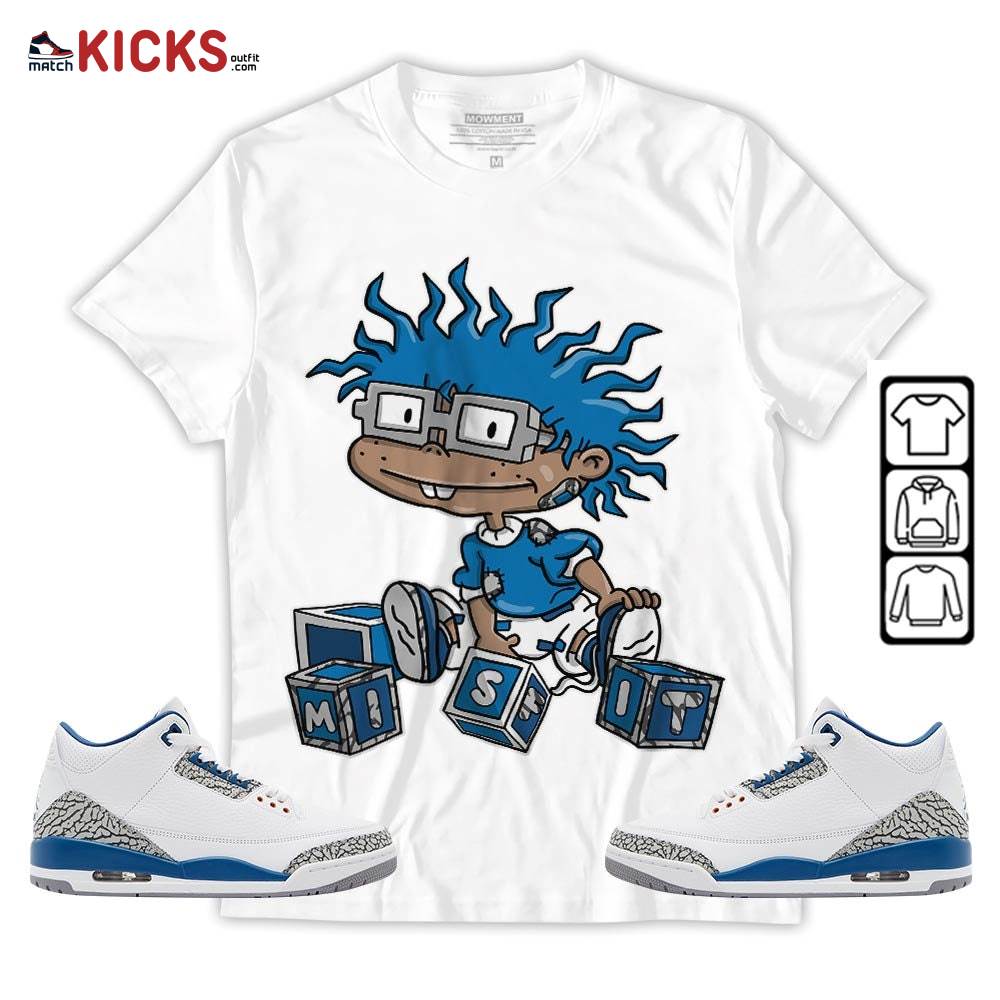 Chuckie Rugrats Misfit Sneaker Shirt Match Wizards 3s, Jordan Retro 3 Wizards MKO Hoodie