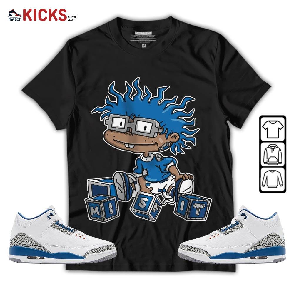 Chuckie Rugrats Misfit Sneaker Shirt Match Wizards 3s, Jordan Retro 3 Wizards MKO T-Shirt