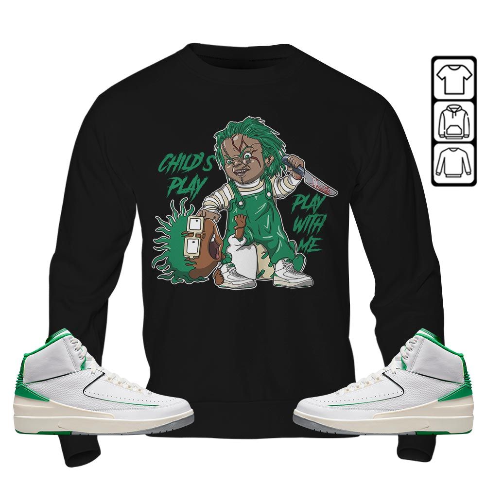 Chucky Cartoon 90s Childs Play Sneaker Shirt Match Lucky Green 2s, Jordan 2 Lucky Green MKO T-Shirt Chucky Cartoon 90s Childs Play Sneaker Shirt Match Lucky Green 2s, Jordan 2 Lucky Green MKO T-Shirt