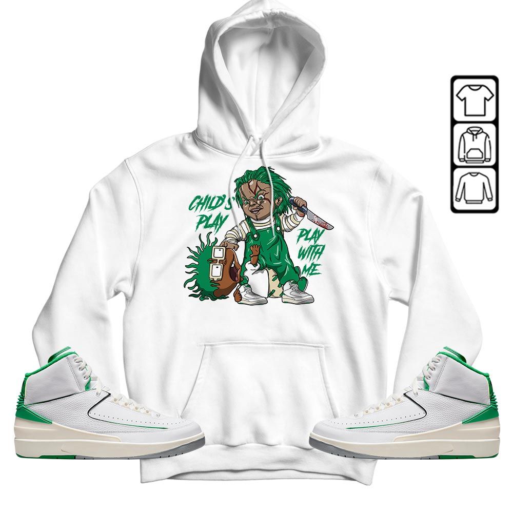 Chucky Cartoon 90s Childs Play Sneaker Shirt Match Lucky Green 2s, Jordan 2 Lucky Green MKO T-Shirt Chucky Cartoon 90s Childs Play Sneaker Shirt Match Lucky Green 2s, Jordan 2 Lucky Green MKO T-Shirt