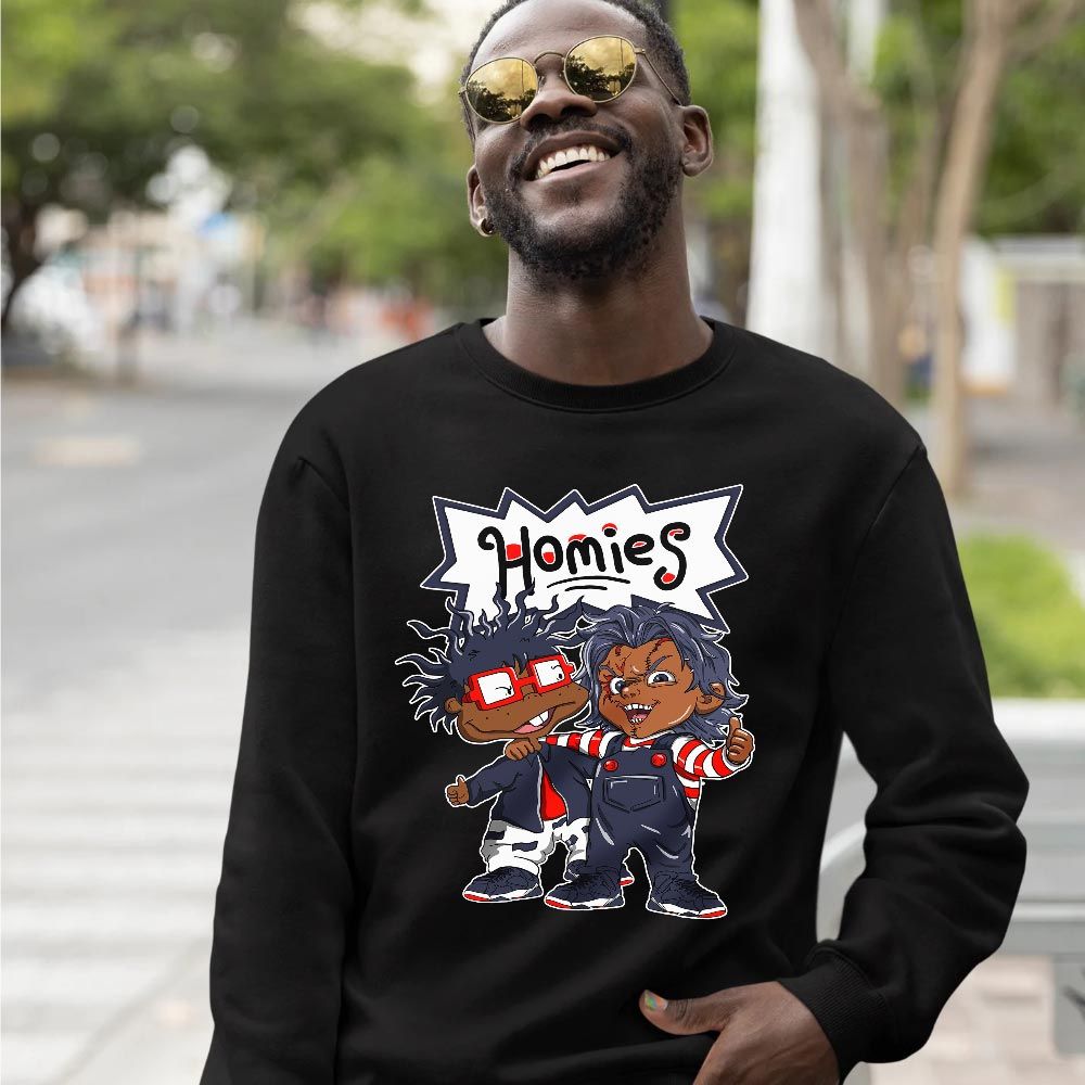 Chucky Cartoon 90s Homie Sneaker Shirt Match 7 Neutral Indigo, Jordan 7 Quai 54 MKO T-Shirt Chucky Cartoon 90s Homie Sneaker Shirt Match 7 Neutral Indigo, Jordan 7 Quai 54 MKO T-Shirt