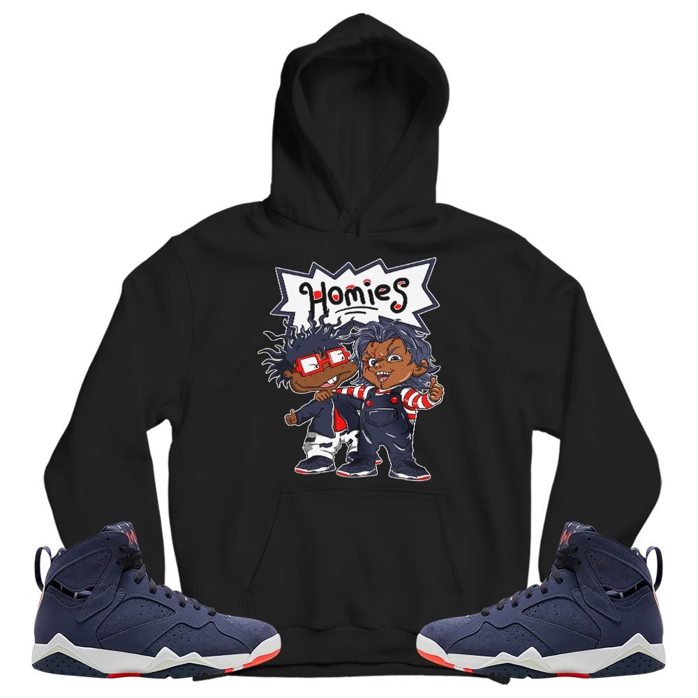 Chucky Cartoon 90s Homie Sneaker Shirt Match 7 Neutral Indigo, Jordan 7 Quai 54 MKO T-Shirt