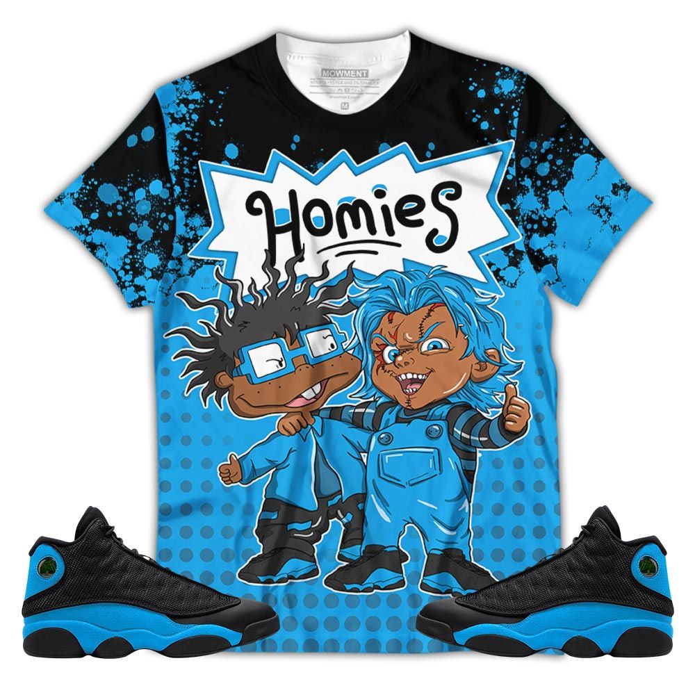 Chucky Cartoon 90S Homie Sneaker Shirt Match Black University Blue 13S, Jordan 13 Black University Blue 2022 Hoodie Sweatshirt Tee All Over Print MKO Shirt Chucky Cartoon 90S Homie Sneaker Shirt Match Black University Blue 13S, Jordan 13 Black University Blue 2022 Hoodie Sweatshirt Tee All Over Print MKO Shirt