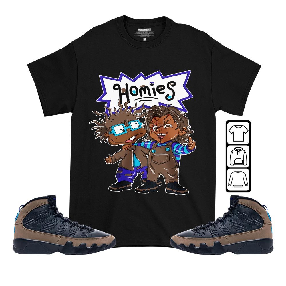 Chucky Cartoon 90s Homie Sneaker Shirt Match Olive Concord 9s, Jordan 9 Olive Concord MKO T-Shirt