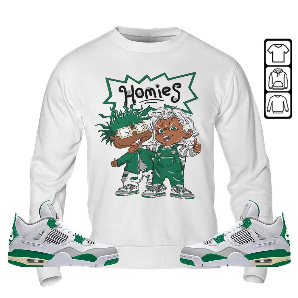 Chucky Cartoon 90s Homie Sneaker Shirt Match Retro Pine Green 4s, Jordan 4 Pine Green MKO T-Shirt Chucky Cartoon 90s Homie Sneaker Shirt Match Retro Pine Green 4s, Jordan 4 Pine Green MKO T-Shirt