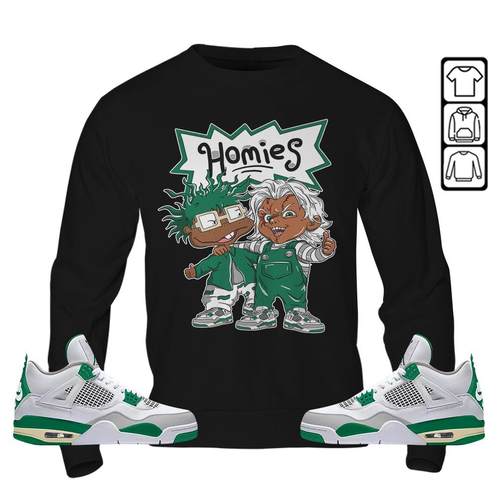 Chucky Cartoon 90s Homie Sneaker Shirt Match Retro Pine Green 4s, Jordan 4 Pine Green MKO T-Shirt Chucky Cartoon 90s Homie Sneaker Shirt Match Retro Pine Green 4s, Jordan 4 Pine Green MKO T-Shirt