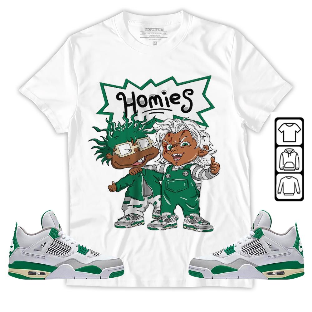 Chucky Cartoon 90s Homie Sneaker Shirt Match Retro Pine Green 4s, Jordan 4 Pine Green MKO T-Shirt Chucky Cartoon 90s Homie Sneaker Shirt Match Retro Pine Green 4s, Jordan 4 Pine Green MKO T-Shirt