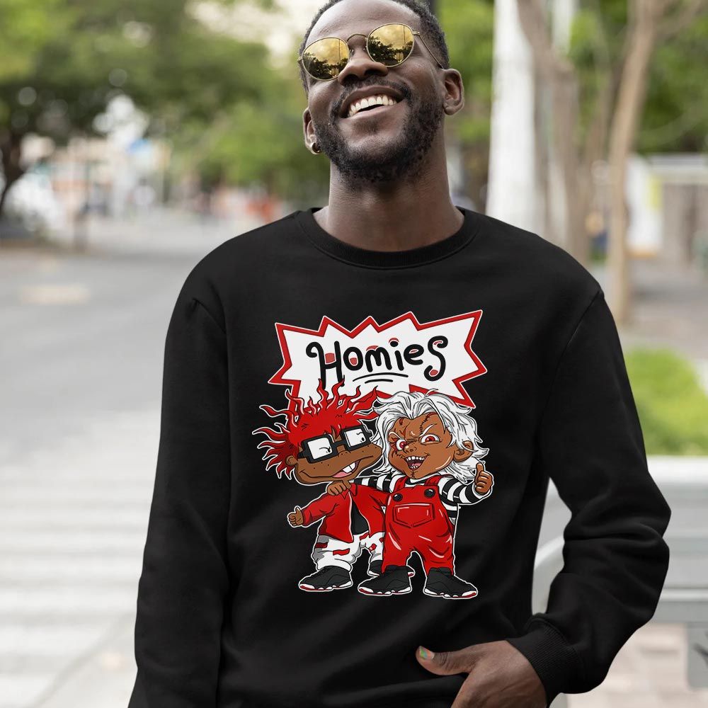 Chucky Cartoon 90s Homie Sneaker Shirt Match Retro Playoffs 13s, Jordan 13 Playoffs MKO Sweatshirt Chucky Cartoon 90s Homie Sneaker Shirt Match Retro Playoffs 13s, Jordan 13 Playoffs MKO Sweatshirt
