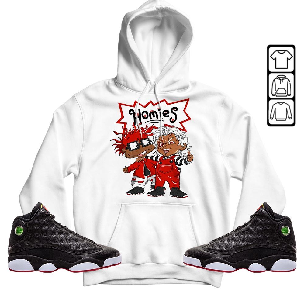 Chucky Cartoon 90s Homie Sneaker Shirt Match Retro Playoffs 13s, Jordan 13 Playoffs MKO Sweatshirt Chucky Cartoon 90s Homie Sneaker Shirt Match Retro Playoffs 13s, Jordan 13 Playoffs MKO Sweatshirt
