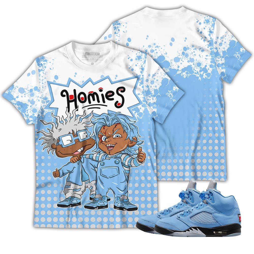 Chucky Cartoon 90S Homie Sneaker Shirt Match Retro University Blue 5S, Jordan 5 University Blue Hoodie Sweatshirt Tee All Over Print MKO Shirt Chucky Cartoon 90S Homie Sneaker Shirt Match Retro University Blue 5S, Jordan 5 University Blue Hoodie Sweatshirt Tee All Over Print MKO Shirt