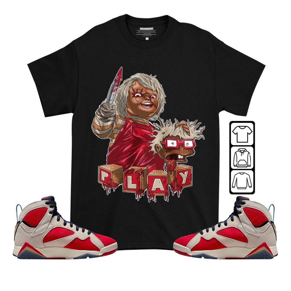 Chucky Cartoon 90s Kills Halloween Sneaker Shirt Match Trophy Room 7s, Jordan 7 Trophy Room MKO T-Shirt Chucky Cartoon 90s Kills Halloween Sneaker Shirt Match Trophy Room 7s, Jordan 7 Trophy Room MKO T-Shirt