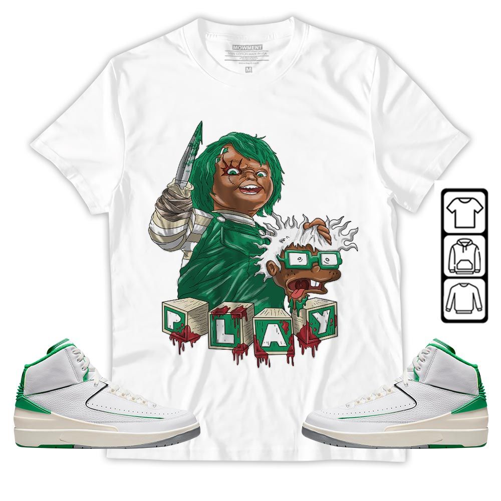 Chucky Cartoon 90s Kills Sneaker Shirt Match Lucky Green 2s, Jordan 2 Lucky Green MKO T-Shirt Chucky Cartoon 90s Kills Sneaker Shirt Match Lucky Green 2s, Jordan 2 Lucky Green MKO T-Shirt