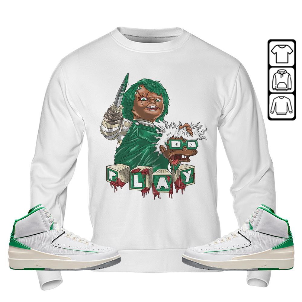 Chucky Cartoon 90s Kills Sneaker Shirt Match Lucky Green 2s, Jordan 2 Lucky Green MKO T-Shirt Chucky Cartoon 90s Kills Sneaker Shirt Match Lucky Green 2s, Jordan 2 Lucky Green MKO T-Shirt