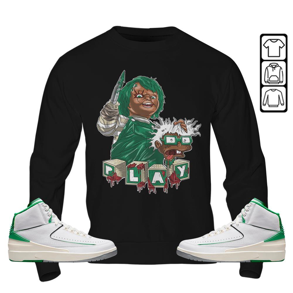 Chucky Cartoon 90s Kills Sneaker Shirt Match Lucky Green 2s, Jordan 2 Lucky Green MKO T-Shirt Chucky Cartoon 90s Kills Sneaker Shirt Match Lucky Green 2s, Jordan 2 Lucky Green MKO T-Shirt