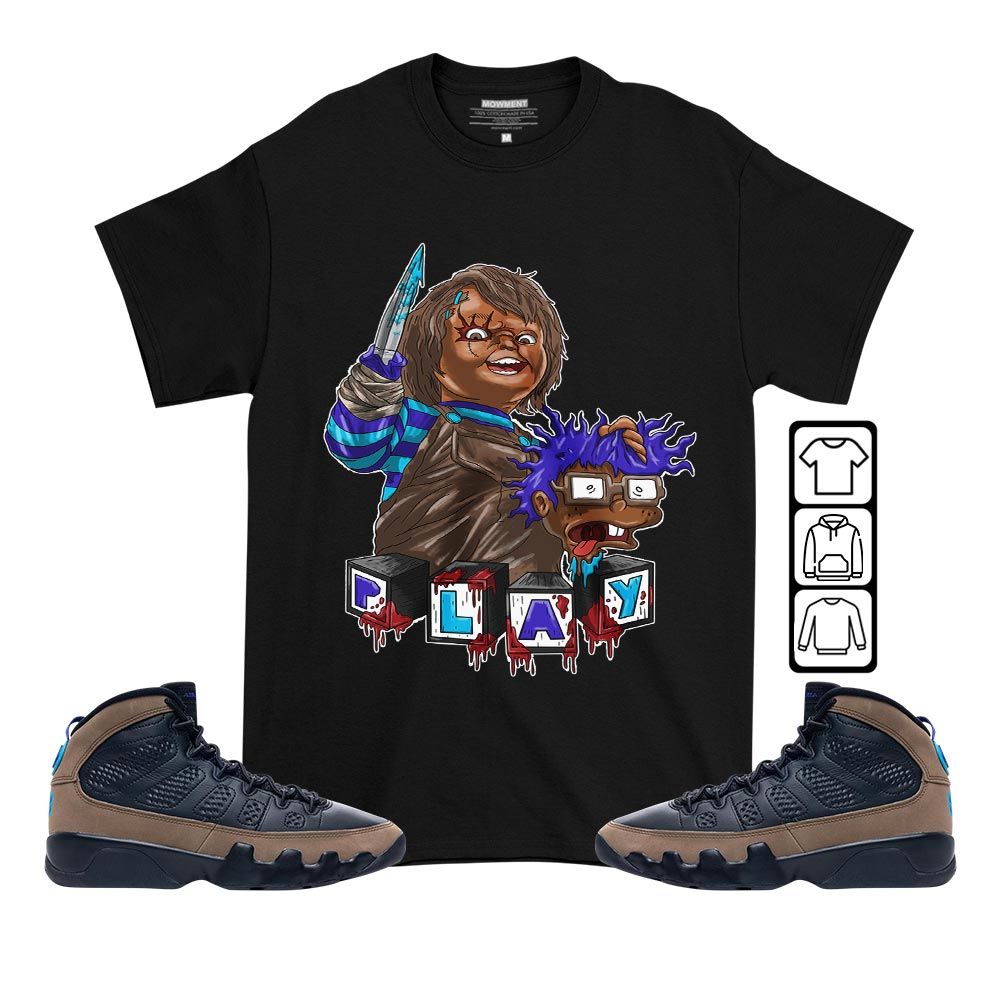 Chucky Cartoon 90s Kills Sneaker Shirt Match Olive Concord 9s, Jordan 9 Olive Concord MKO T-Shirt