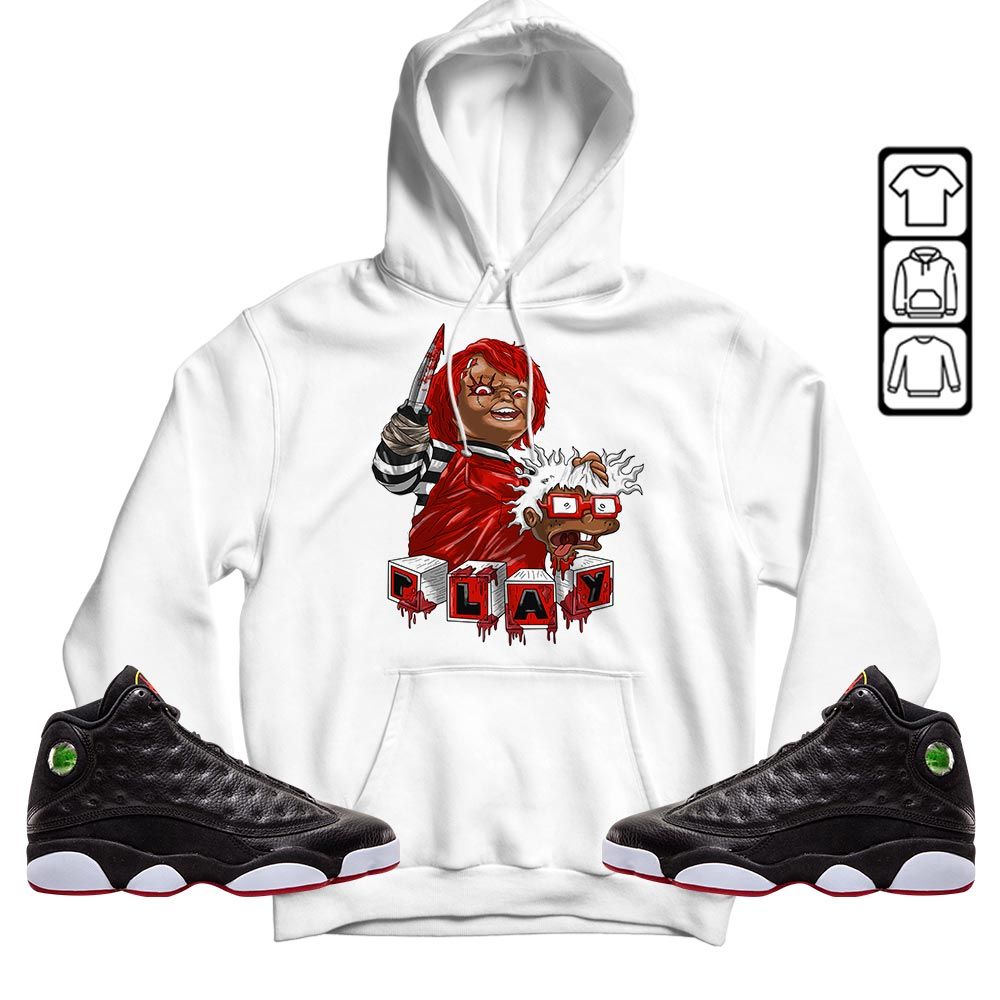 Chucky Cartoon 90s Kills Sneaker Shirt Match Retro Playoffs 13s, Jordan 13 Playoffs MKO T-Shirt