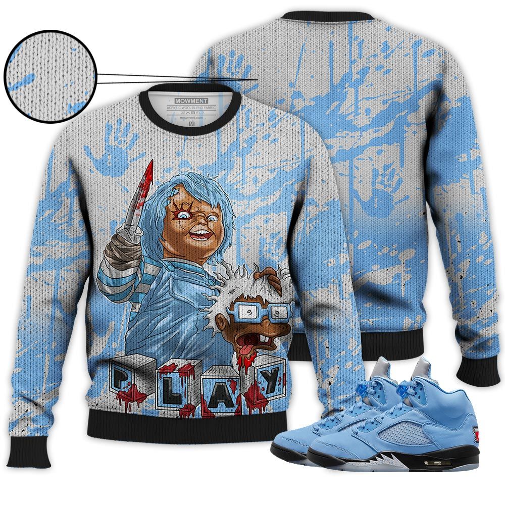 Chucky Cartoon 90S Kills Sneaker Shirt Match Retro University Blue 5S, Jordan 5 University Blue Hoodie Sweatshirt Tee All Over Print MKO Shirt Chucky Cartoon 90S Kills Sneaker Shirt Match Retro University Blue 5S, Jordan 5 University Blue Hoodie Sweatshirt Tee All Over Print MKO Shirt