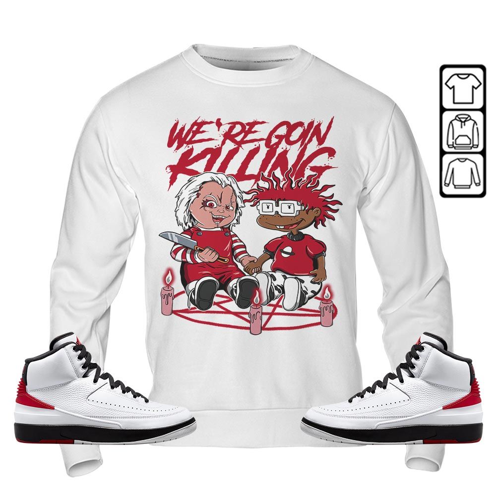 Chucky Cartoon 90s Rugrats Horror Sneaker Shirt Match 2 Chicago Varsity Red, Jordan Retro 2 Chicago MKO T-Shirt Chucky Cartoon 90s Rugrats Horror Sneaker Shirt Match 2 Chicago Varsity Red, Jordan Retro 2 Chicago MKO T-Shirt