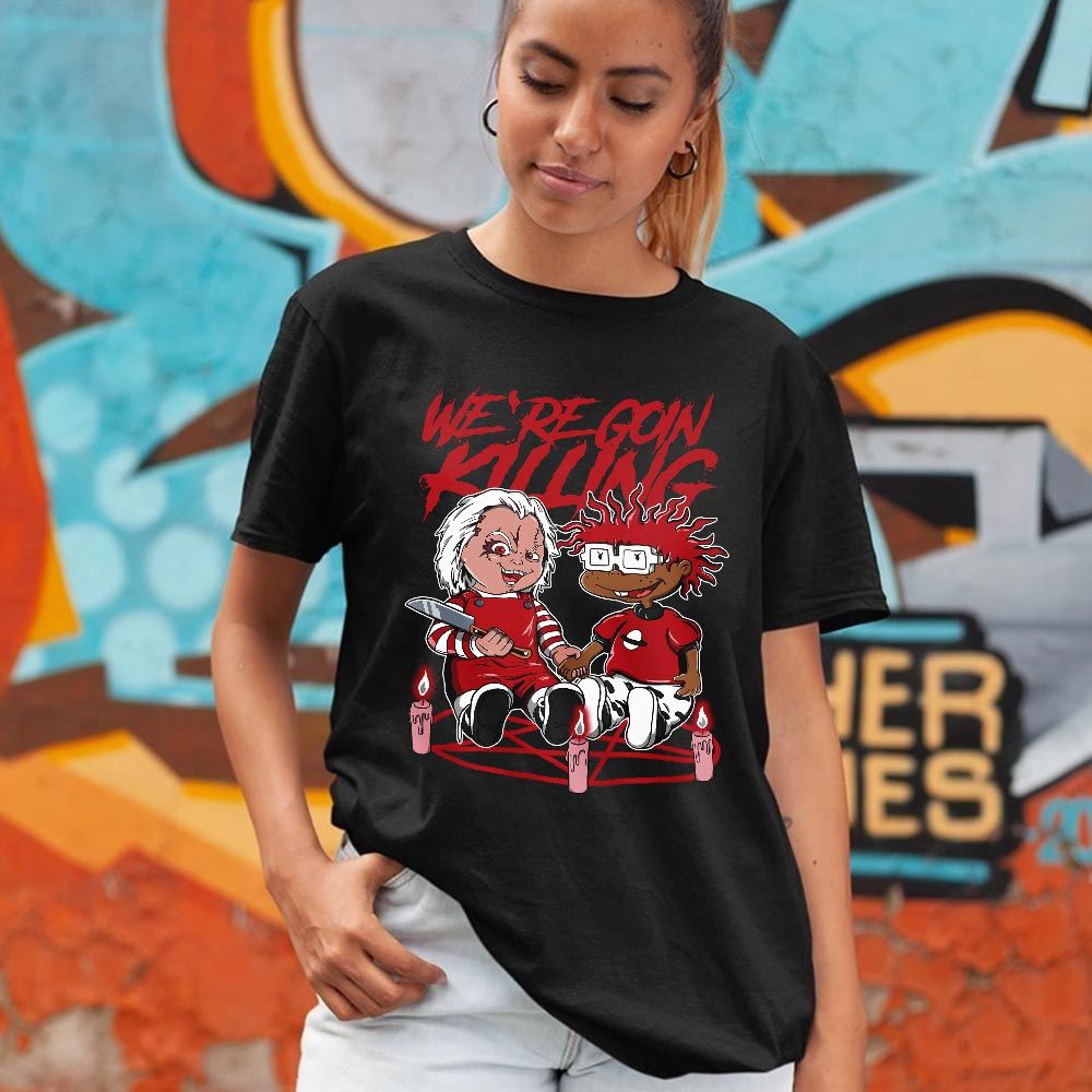 Chucky Cartoon 90s Rugrats Horror Sneaker Shirt Match 2 Chicago Varsity Red, Jordan Retro 2 Chicago MKO T-Shirt Chucky Cartoon 90s Rugrats Horror Sneaker Shirt Match 2 Chicago Varsity Red, Jordan Retro 2 Chicago MKO T-Shirt