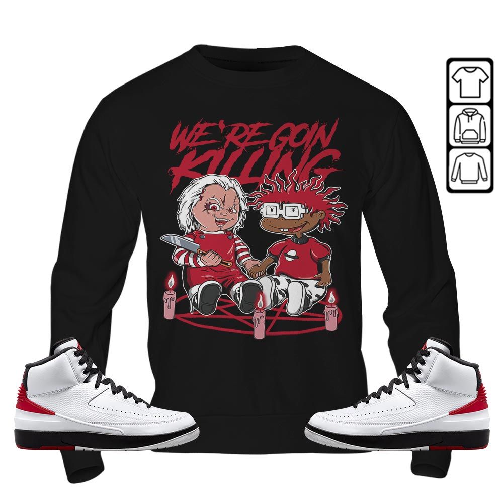 Chucky Cartoon 90s Rugrats Horror Sneaker Shirt Match 2 Chicago Varsity Red, Jordan Retro 2 Chicago MKO T-Shirt Chucky Cartoon 90s Rugrats Horror Sneaker Shirt Match 2 Chicago Varsity Red, Jordan Retro 2 Chicago MKO T-Shirt
