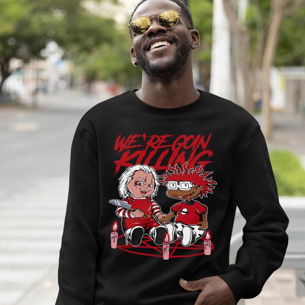 Chucky Cartoon 90s Rugrats Horror Sneaker Shirt Match 2 Chicago Varsity Red, Jordan Retro 2 Chicago MKO T-Shirt Chucky Cartoon 90s Rugrats Horror Sneaker Shirt Match 2 Chicago Varsity Red, Jordan Retro 2 Chicago MKO T-Shirt