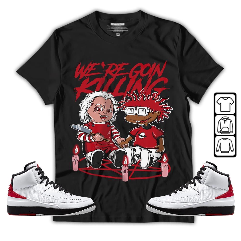 Chucky Cartoon 90s Rugrats Horror Sneaker Shirt Match 2 Chicago Varsity Red, Jordan Retro 2 Chicago MKO T-Shirt Chucky Cartoon 90s Rugrats Horror Sneaker Shirt Match 2 Chicago Varsity Red, Jordan Retro 2 Chicago MKO T-Shirt