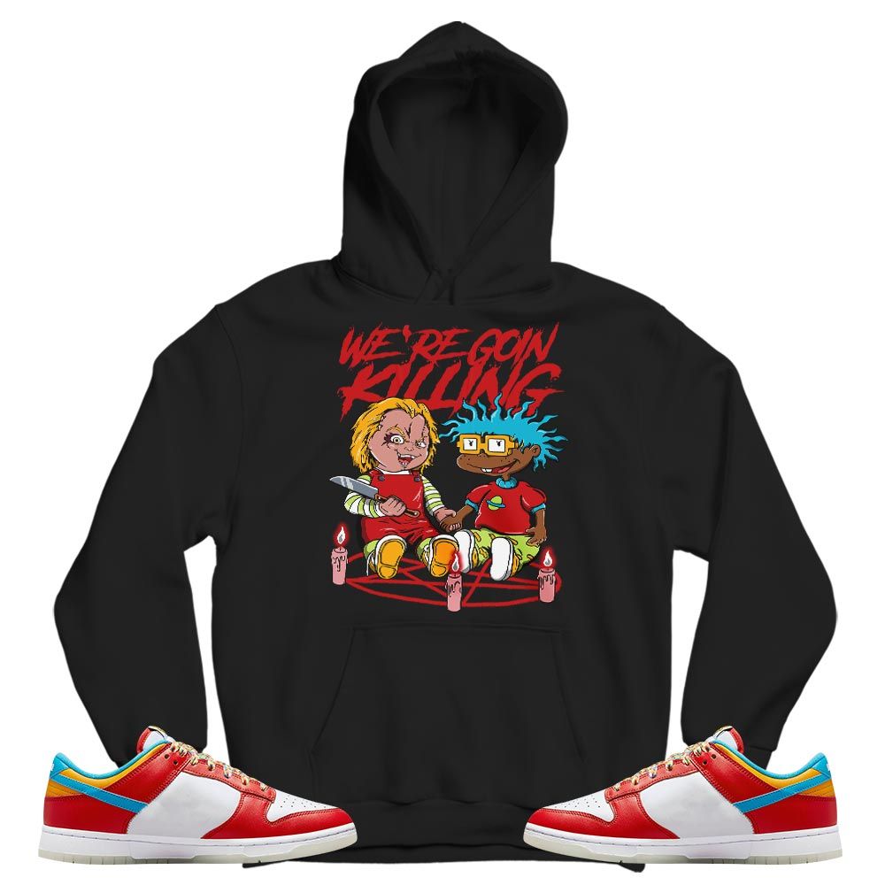 Chucky Cartoon 90s Rugrats Horror Sneaker Shirt Match Fruity Pebbles Shoes, Dunk Low Fruity Pebbles MKO T-Shirt