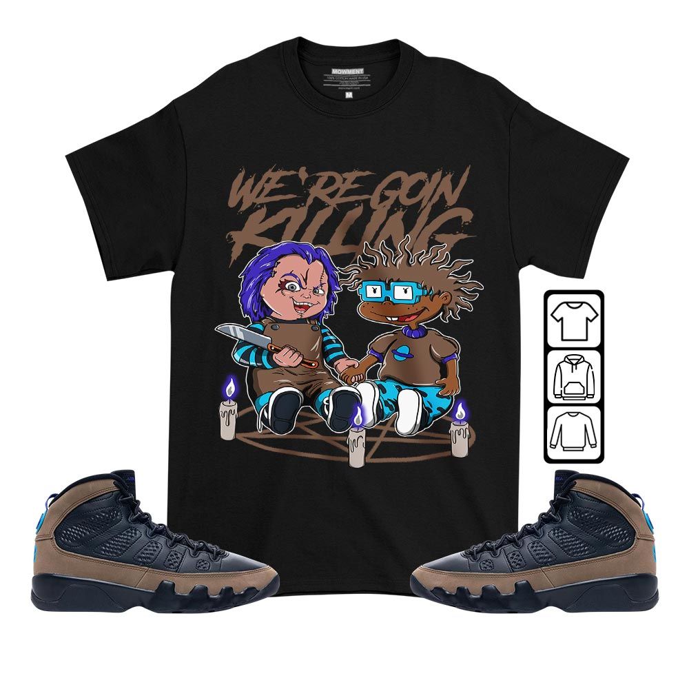 Chucky Cartoon 90s Rugrats Horror Sneaker Shirt Match Olive Concord 9s, Jordan 9 Olive Concord MKO T-Shirt