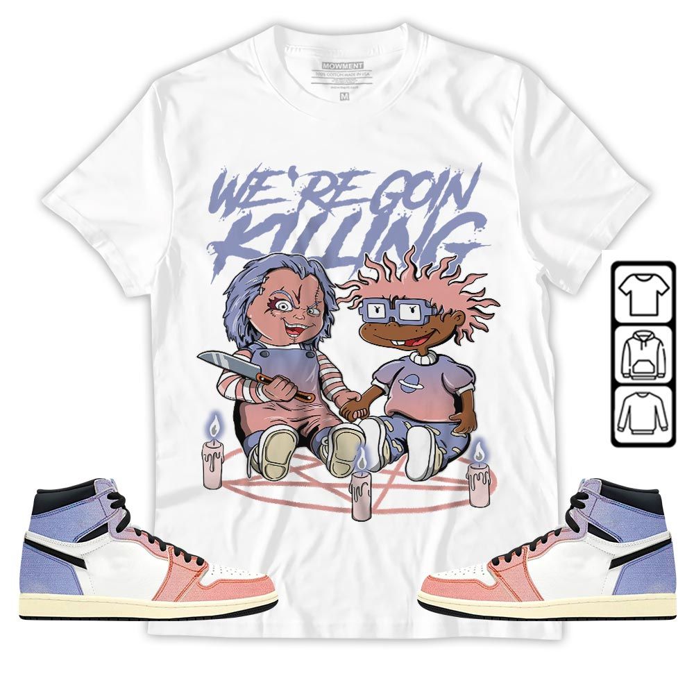 Chucky Cartoon 90s Rugrats Horror Sneaker Shirt Match Retro Skyline 1s, Jordan 1 High OG Skyline MKO T-Shirt