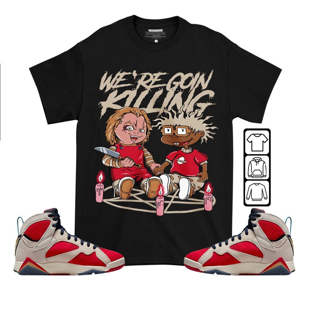 Chucky Cartoon 90s Rugrats Horror Sneaker Shirt Match Trophy Room 7s, Jordan 7 Trophy Room MKO T-Shirt Chucky Cartoon 90s Rugrats Horror Sneaker Shirt Match Trophy Room 7s, Jordan 7 Trophy Room MKO T-Shirt