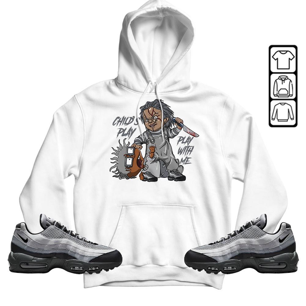Chucky Childs Play Sneaker Shirt Match 95 Reflective Safari Grey, Air Max 95 Reflective Safari MKO T-Shirt
