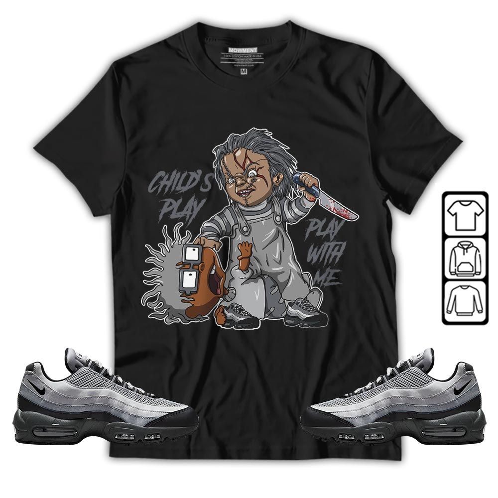Chucky Childs Play Sneaker Shirt Match 95 Reflective Safari Grey, Air Max 95 Reflective Safari MKO T-Shirt