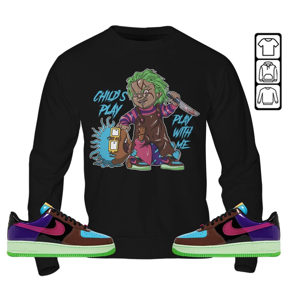Chucky Childs Play Sneaker Shirt Match AF 1 Low SP Pink Prime, Air Force 1 Undefeated Pink Prime MKO T-Shirt Chucky Childs Play Sneaker Shirt Match AF 1 Low SP Pink Prime, Air Force 1 Undefeated Pink Prime MKO T-Shirt