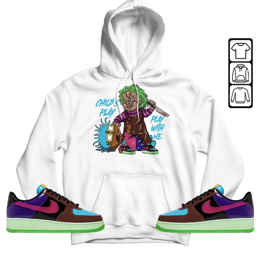 Chucky Childs Play Sneaker Shirt Match AF 1 Low SP Pink Prime, Air Force 1 Undefeated Pink Prime MKO T-Shirt