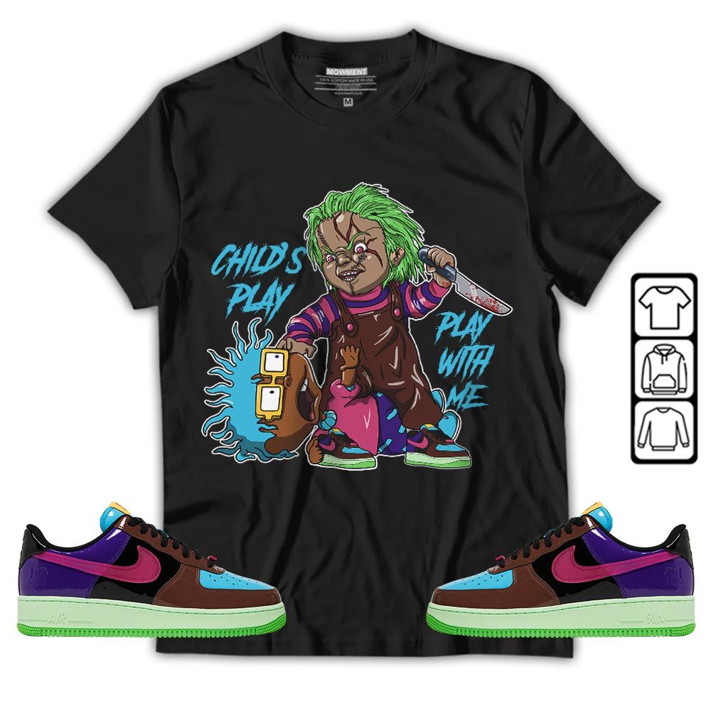 Chucky Childs Play Sneaker Shirt Match AF 1 Low SP Pink Prime, Air Force 1 Undefeated Pink Prime MKO T-Shirt Chucky Childs Play Sneaker Shirt Match AF 1 Low SP Pink Prime, Air Force 1 Undefeated Pink Prime MKO T-Shirt