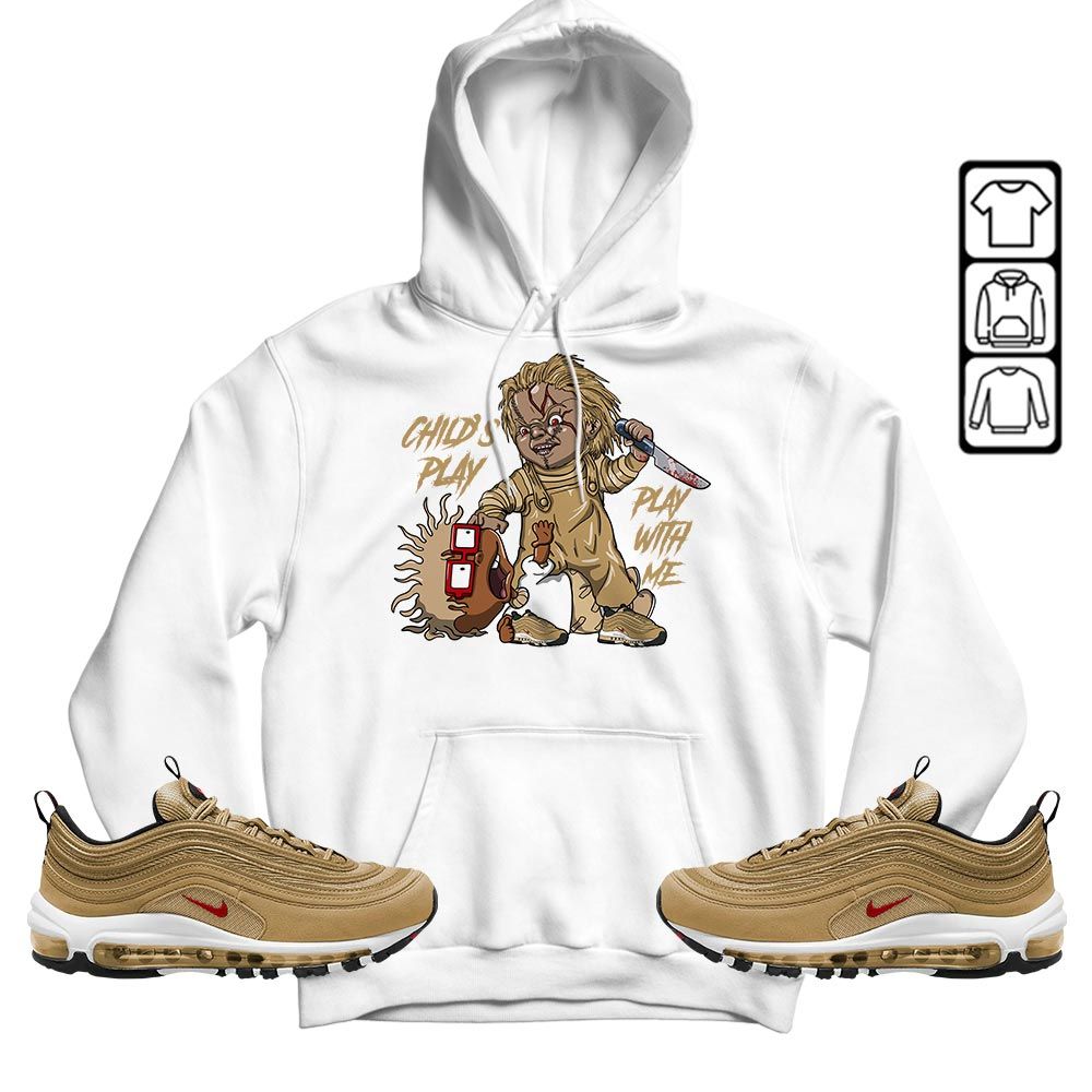 Chucky Childs Play Sneaker Shirt Match Air Max 97 Metallic Gold, Air Max 97 Gold Bullet MKO T-Shirt