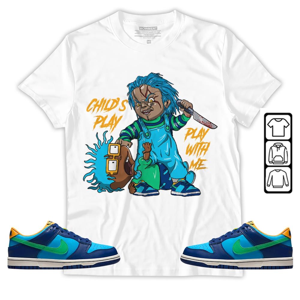 Chucky Childs Play Sneaker Shirt Match Dunk Low GS Kyrie, Dunk Low GS Electric Algae MKO T-Shirt Chucky Childs Play Sneaker Shirt Match Dunk Low GS Kyrie, Dunk Low GS Electric Algae MKO T-Shirt