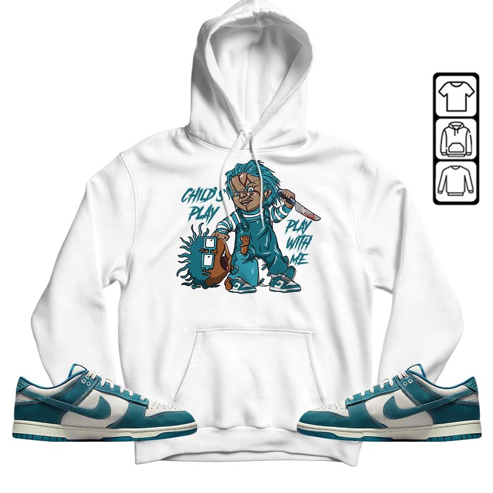 Chucky Childs Play Sneaker Shirt Match Dunk Low Industrial Blue, Dunk Low Denim Industrial Blue MKO T-Shirt