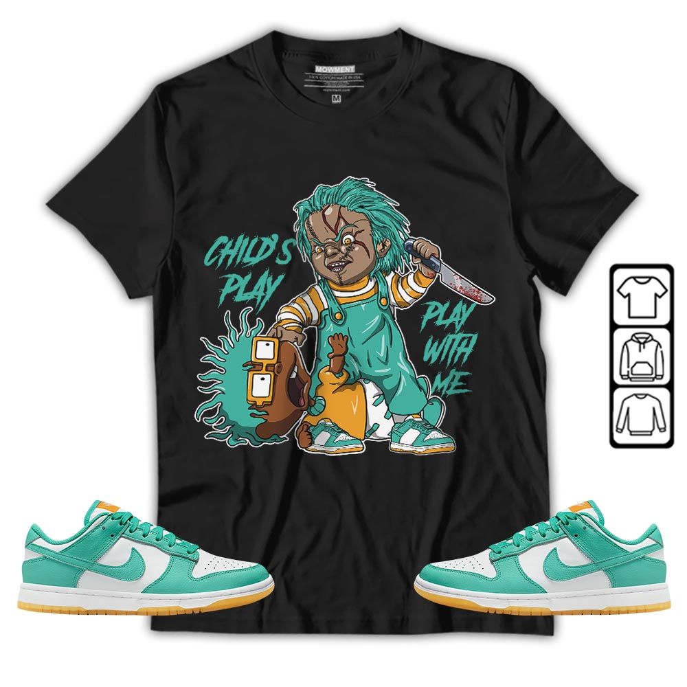 Chucky Childs Play Sneaker Shirt Match Dunk Low Turquoise, Dunk Low Teal Zeal MKO T-Shirt