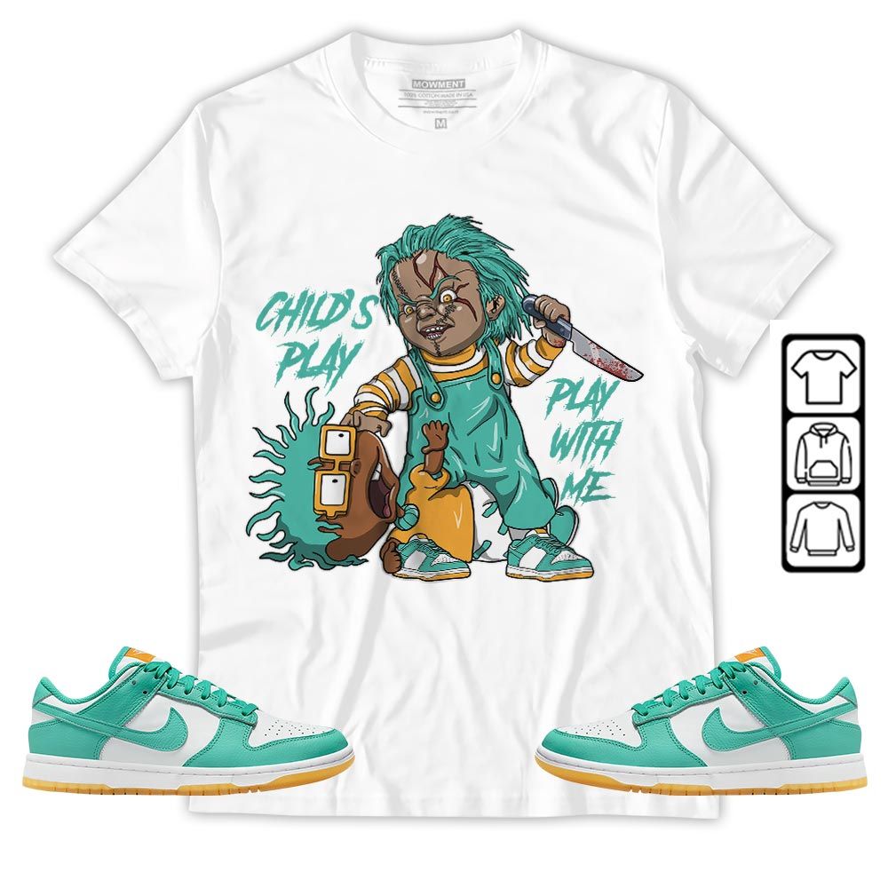 Chucky Childs Play Sneaker Shirt Match Dunk Low Turquoise, Dunk Low Teal Zeal MKO T-Shirt Chucky Childs Play Sneaker Shirt Match Dunk Low Turquoise, Dunk Low Teal Zeal MKO T-Shirt