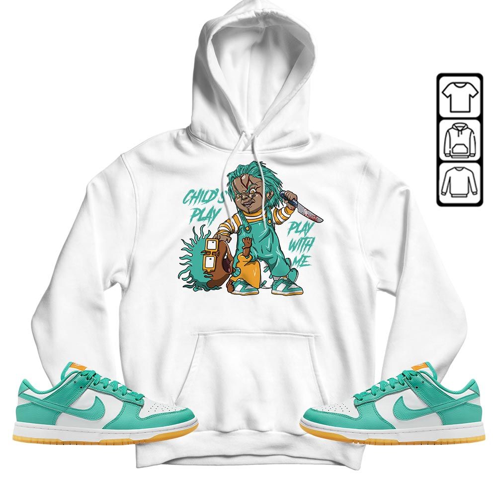 Chucky Childs Play Sneaker Shirt Match Dunk Low Turquoise, Dunk Low Teal Zeal MKO T-Shirt