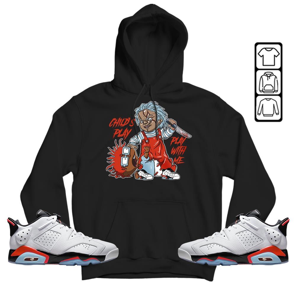 Chucky Childs Play Sneaker Shirt Match Golf White Infrared 6s, Jordan 6 Low Infrared MKO T-Shirt Chucky Childs Play Sneaker Shirt Match Golf White Infrared 6s, Jordan 6 Low Infrared MKO T-Shirt