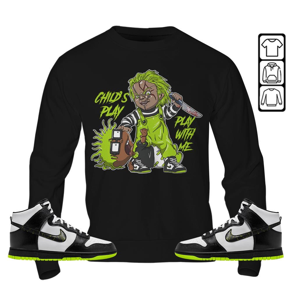 Chucky Childs Play Sneaker Shirt Match High Electric 2023, Dunk High Electric MKO T-Shirt Chucky Childs Play Sneaker Shirt Match High Electric 2023, Dunk High Electric MKO T-Shirt