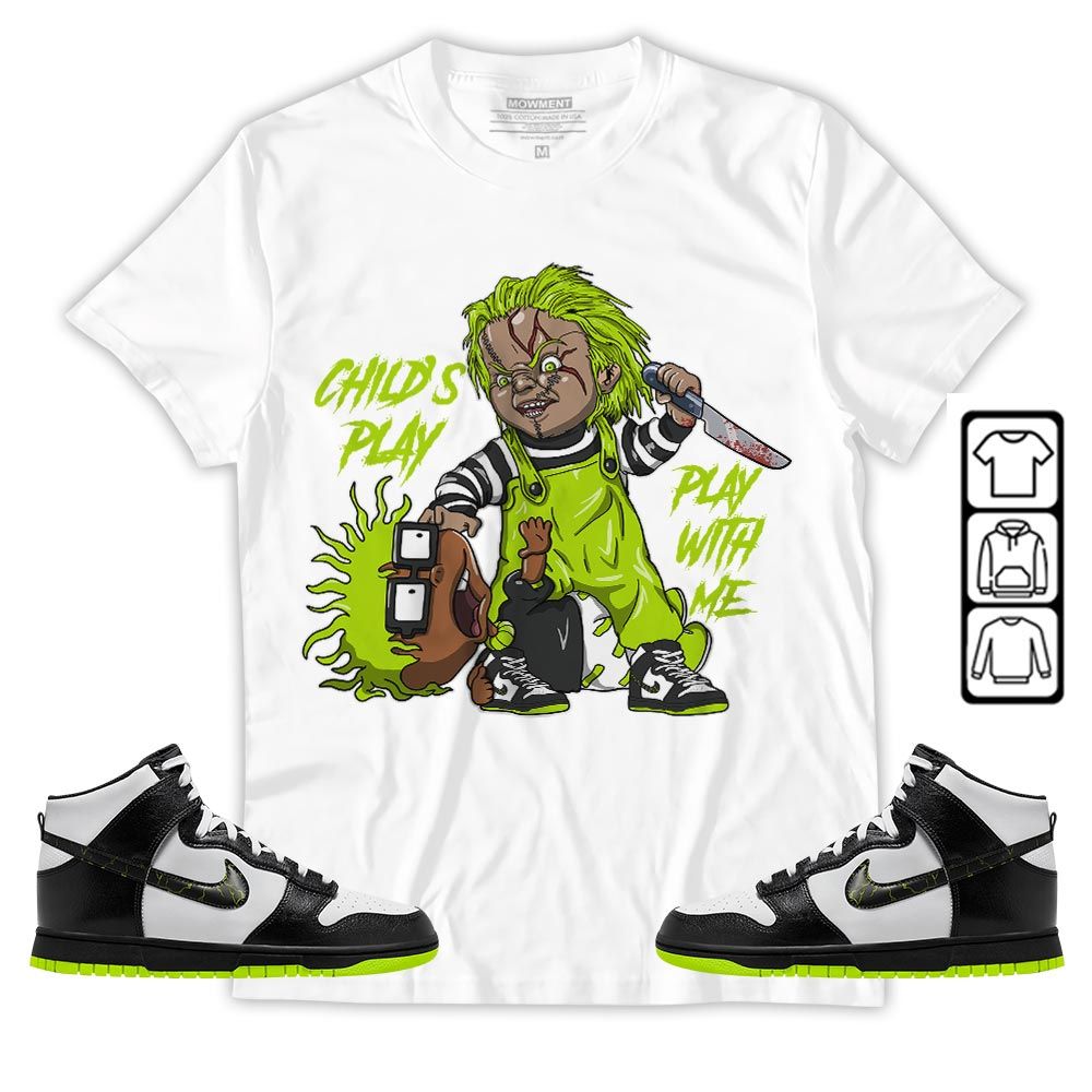 Chucky Childs Play Sneaker Shirt Match High Electric 2023, Dunk High Electric MKO T-Shirt Chucky Childs Play Sneaker Shirt Match High Electric 2023, Dunk High Electric MKO T-Shirt