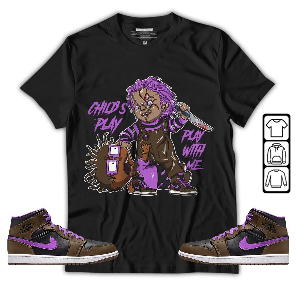 Chucky Childs Play Sneaker Shirt Match Jordan 1 Mid Palomino, Jordan 1 Mid Palomino MKO T-Shirt Chucky Childs Play Sneaker Shirt Match Jordan 1 Mid Palomino, Jordan 1 Mid Palomino MKO T-Shirt
