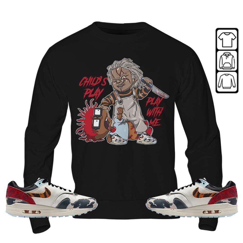 Chucky Childs Play Sneaker Shirt Match Max 1 87 Tiger Swoosh, Air Max 1 Great Indoors MKO T-Shirt Chucky Childs Play Sneaker Shirt Match Max 1 87 Tiger Swoosh, Air Max 1 Great Indoors MKO T-Shirt