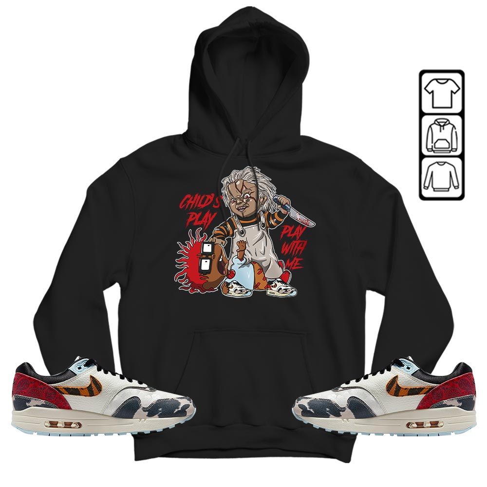 Chucky Childs Play Sneaker Shirt Match Max 1 87 Tiger Swoosh, Air Max 1 Great Indoors MKO T-Shirt Chucky Childs Play Sneaker Shirt Match Max 1 87 Tiger Swoosh, Air Max 1 Great Indoors MKO T-Shirt