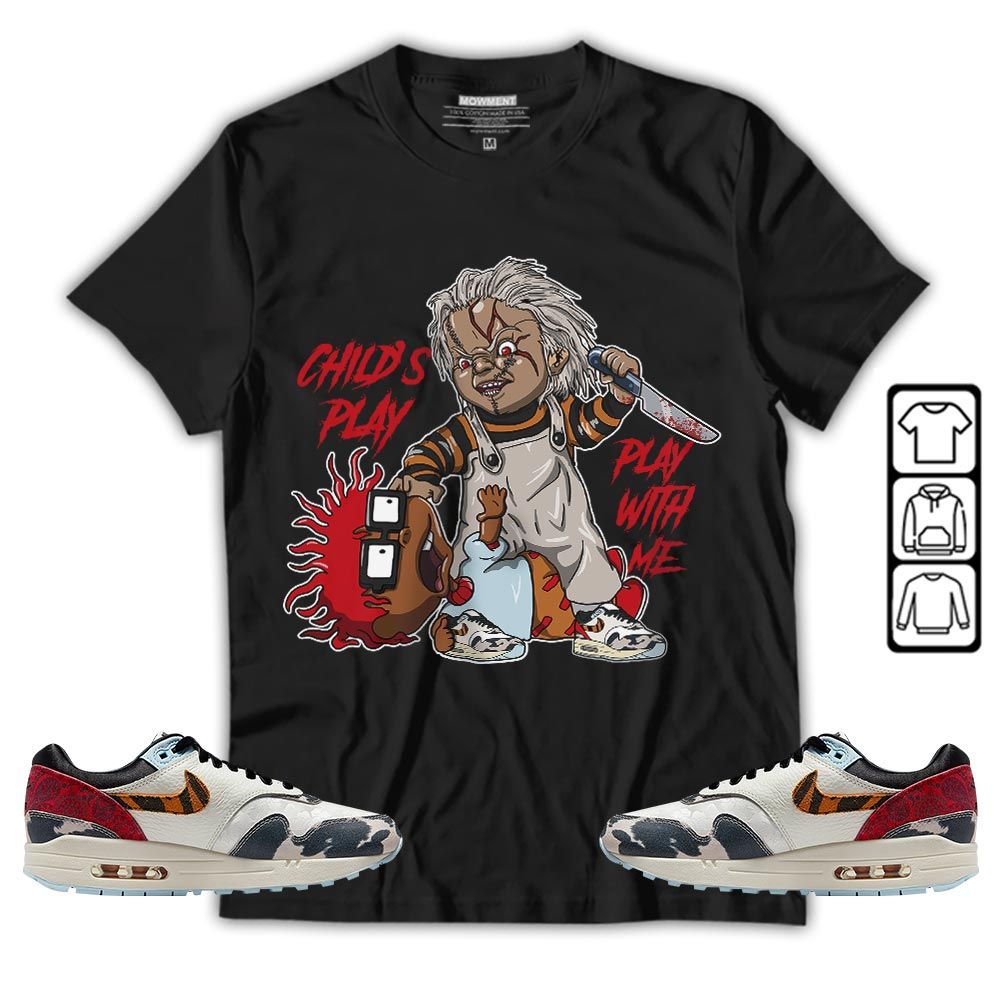 Chucky Childs Play Sneaker Shirt Match Max 1 87 Tiger Swoosh, Air Max 1 Great Indoors MKO T-Shirt Chucky Childs Play Sneaker Shirt Match Max 1 87 Tiger Swoosh, Air Max 1 Great Indoors MKO T-Shirt